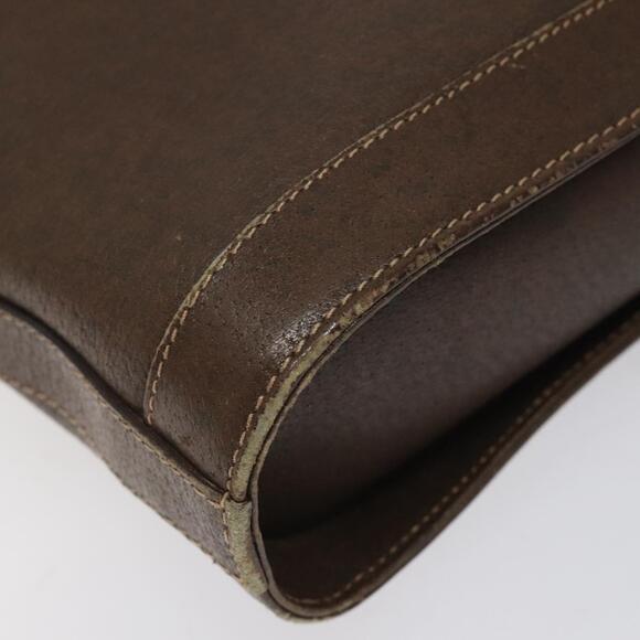 GUCCI Web Sherry Line Shoulder Bag Leather Brown Gold 001 01 13 001 01 13 - Picture 11 of 16